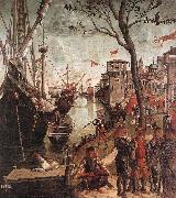 CARPACCIO, Vittore The Arrival of the Pilgrims in Cologne d oil painting artist